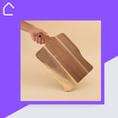 Tábua de Corte de Acácia Rústica 43cm