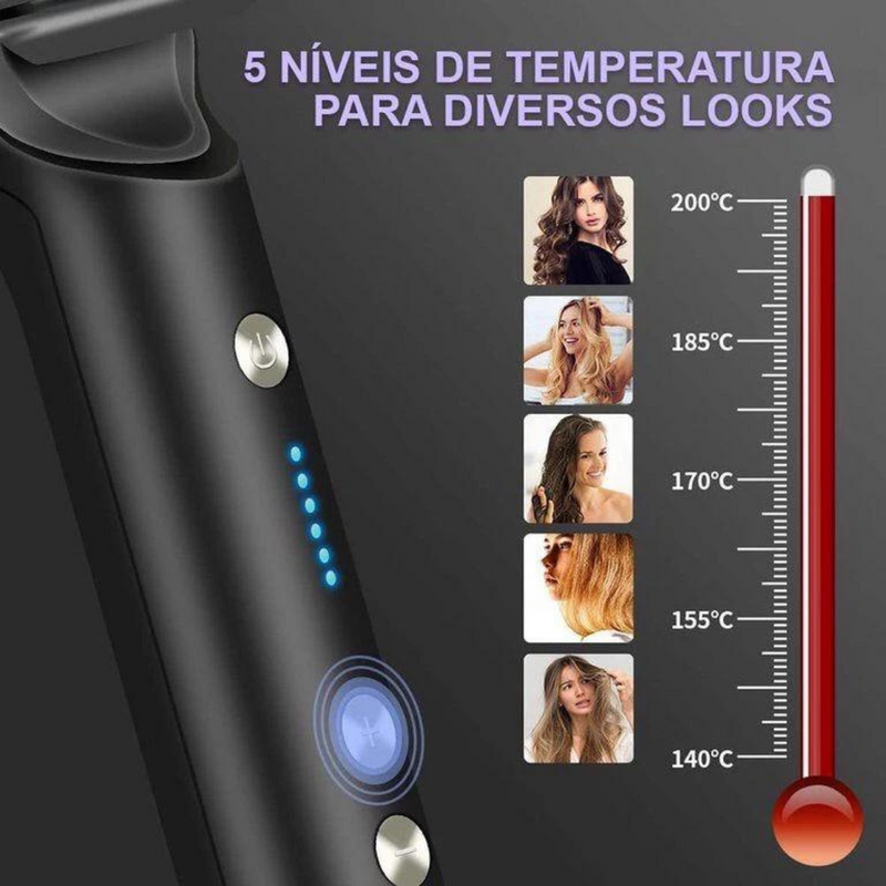 PRETO - Escova Alisadora Elétrica Bivolt