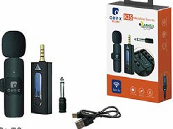 LAPELA P2 - Microfone Lapela Sem Fio Bluetooth com Cabo USB
