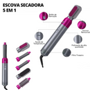 PINK/PRATA - Escova Secador de Cabelo 5 em 1 Multifuncional 110v