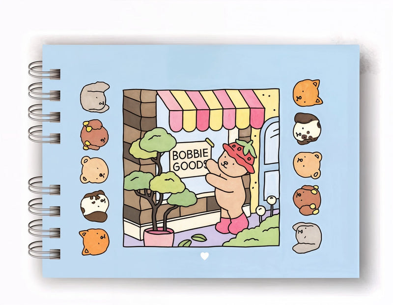 Kit Livro Colorir URSO BOB (Azul) + 24 Canetas 