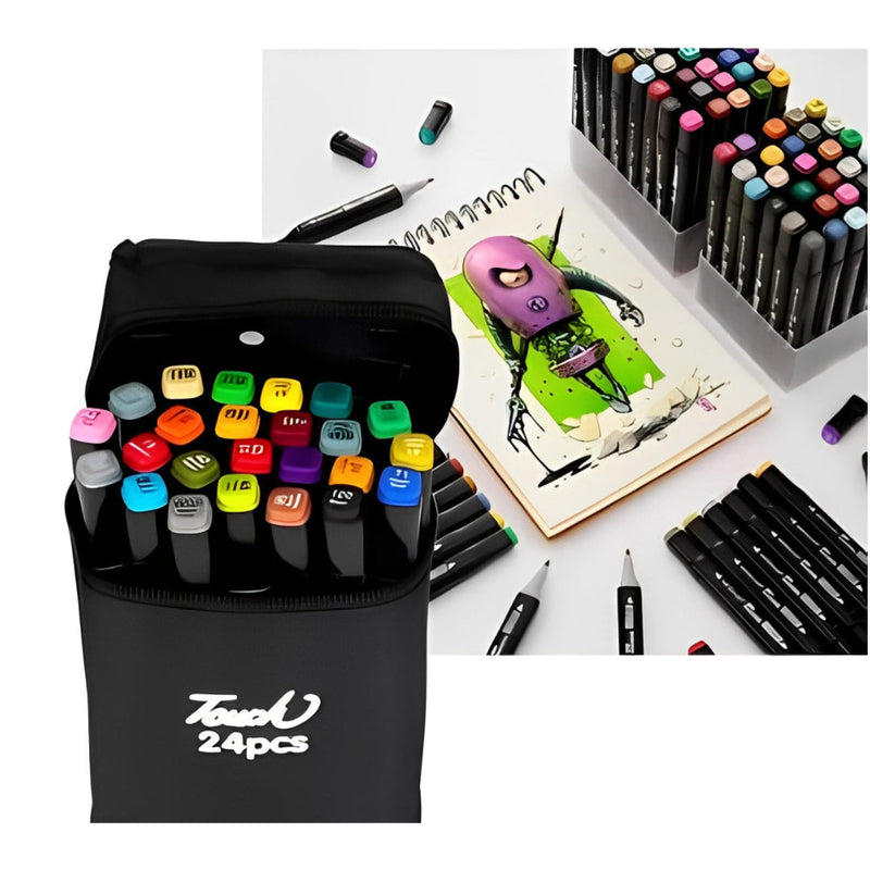 Kit Livro Colorir URSO BOB (Rosa) + 24 Canetas 