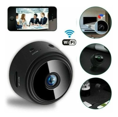 Mini Câmera Espiã A9 Segurança Wi-fi Full Hd Coibeu Cor Preto