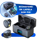 Cor Sortida - Microfone Lapela Duplo Sem Fio Magnético Anti Ruído - ON-2912