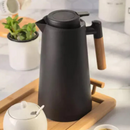 Kit Café Perfeito: Garrafa Térmica 1L Preta + Coador de Café Inox Permanente