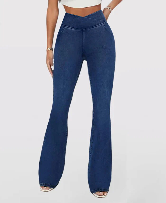 (Compre 1 Leve 3) Calça Jeans de Cintura Alta Cruzada