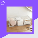 Porta Algodão e Cotonete ClearOrganize