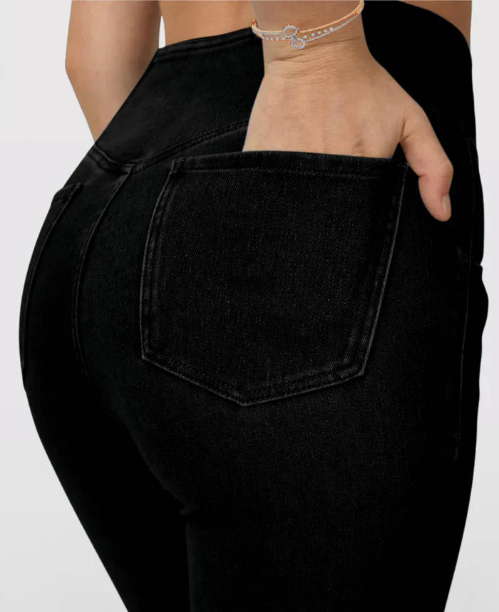 (Compre 1 Leve 3) Calça Jeans de Cintura Alta Cruzada