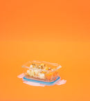 Pote Hermético de Vidro 330ml com Tampa Transparente Retangular