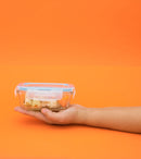 Pote Hermético de Vidro 330ml com Tampa Transparente Retangular