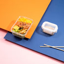 Pote Hermético de Vidro 570ml com Tampa Transparente Retangular