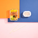 Pote Hermético de Vidro 570ml com Tampa Transparente Retangular