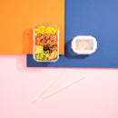 Pote Hermético de Vidro 570ml com Tampa Transparente Retangular