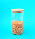 Pote de Mantimentos Redondo 1100ml com Tampa de Bambu
