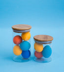 Pote de Mantimentos Redondo 1100ml com Tampa de Bambu