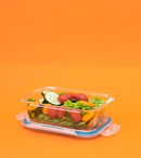 Pote Hermético de Vidro Retangular 1040ml Oikos