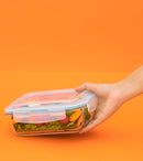 Pote Hermético de Vidro Retangular 1040ml Oikos