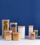 Pote de Mantimentos 1,9L com Tampa de Bambu