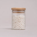 Pote de Vidro Borossilicato com Tampa de Bambu e Vedação de Silicone