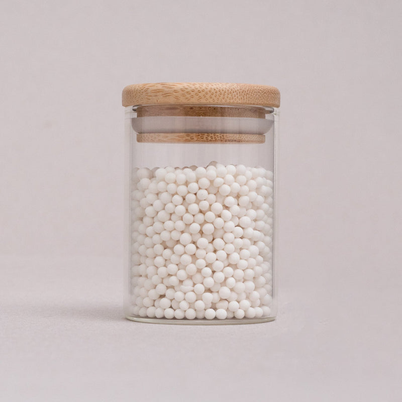 Pote de Vidro Borossilicato com Tampa de Bambu e Vedação de Silicone