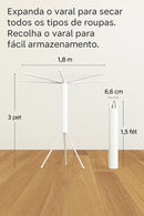 (COMPRE 1 LEVE 2) MiniDry™ - O Varal Inteligente e Portátil para o Dia a Dia