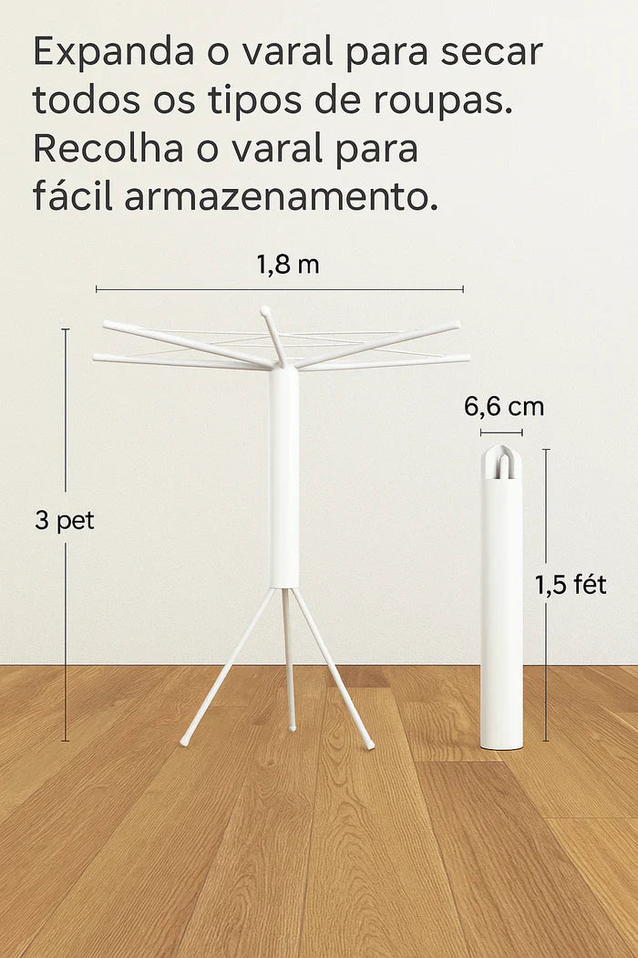 (COMPRE 1 LEVE 2) MiniDry™ - O Varal Inteligente e Portátil para o Dia a Dia