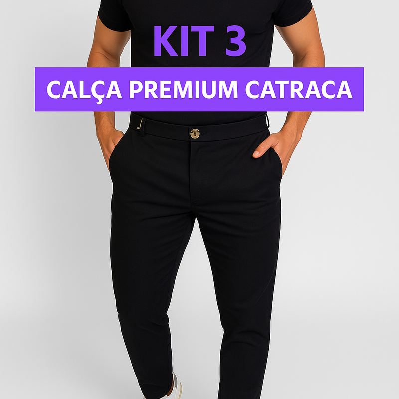(Compre 1 Leve 3) Calça Premium Catraca Mônaco – Estilo, Conforto e Caimento Perfeito