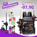 FishMaster™ Pro Kit Profissional de Pesca Com Mochila, Vara, Carretilha e Acessórios
