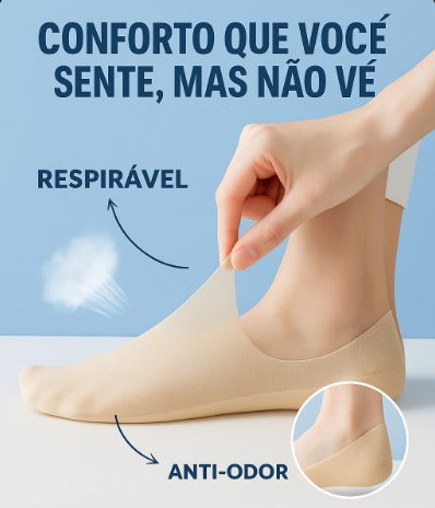 [KIT COM 5] Meias Invisíveis Antiodor™ – Conforto que você sente, mas não vê