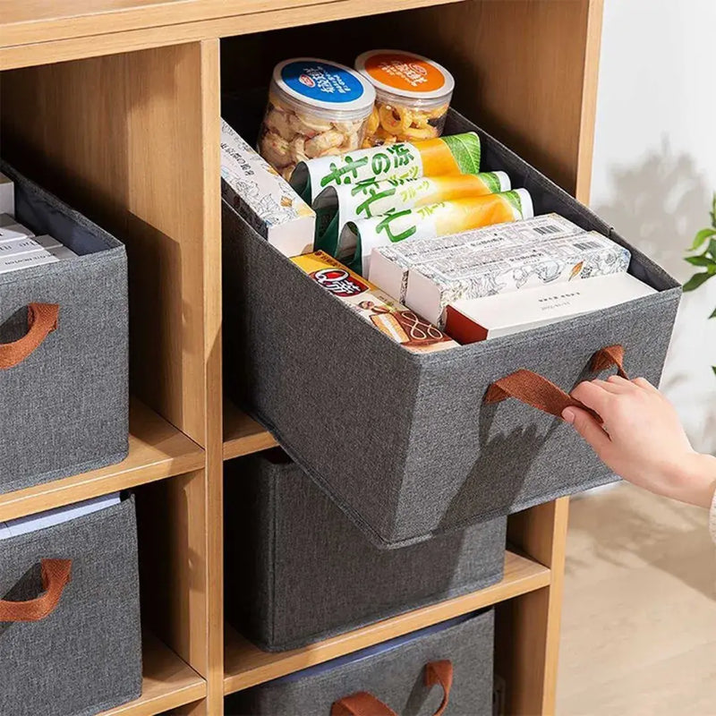 Kit com 3 Caixas Multiuso Organizadoras Dobráveis para Armários