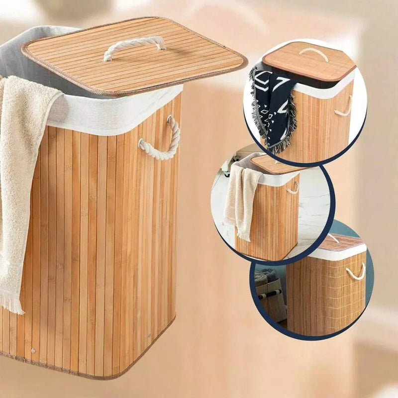 Cesto de Roupa Suja BambooLuxe