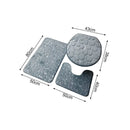 Jogo de Tapetes Banheiro Com 3 Peças | Conforto e Elegância