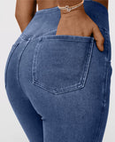 (Compre 1 Leve 3) Calça Jeans de Cintura Alta Cruzada