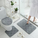 Jogo de Tapete para Banheiro 3 Peças Antiderrapante e Confortável