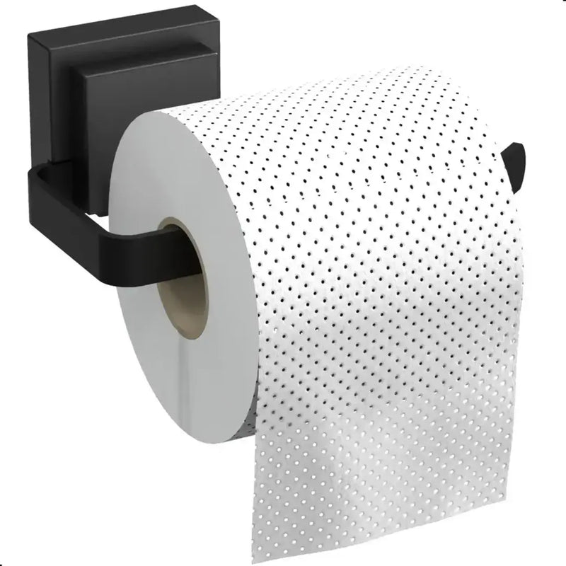 Kit Acessórios Para Banheiro Com Ventosa Preto 4 Peças
