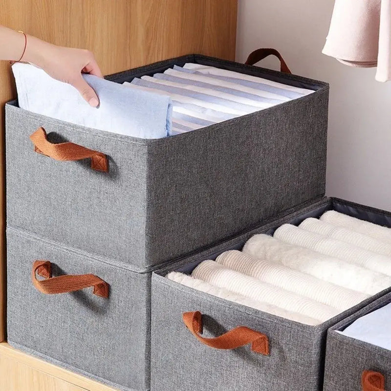Kit com 3 Caixas Multiuso Organizadoras Dobráveis para Armários