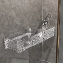 Kit 2 Prateleira Para Banheiro Em Acrílico Retangular Sem Furos