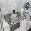 Kit 2 Prateleira Para Banheiro Em Acrílico Retangular Sem Furos