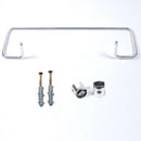 Porta shampoo reto com saboneteira em vidro 40x10cm