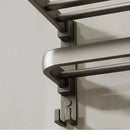 Porta Toalhas Duplo em Aço Inox 60cm para Organização de Banheiro - Preto