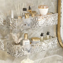 Kit 2 Prateleira Para Banheiro Em Acrílico Retangular Sem Furos