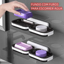 Saboneteira Adesiva de Parede Camada Dupla – Com Bandeja e Sem Perfuração