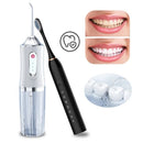 Kit Higiene Bucal 2 em 1: Escova Dental Elétrica + Irrigador Bucal Portátil – Limpeza Profunda