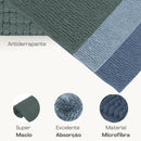 Tapete Para Banheiro de Microfibra Antiderrapante